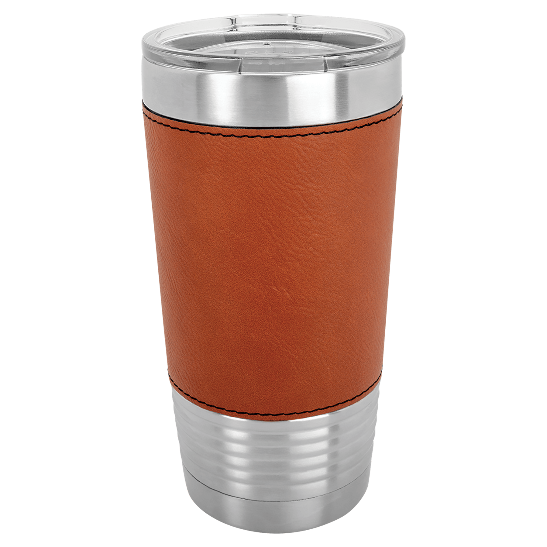 Polar Camel 20 oz. Rawhide Leatherette Tumbler w/Clear Lid