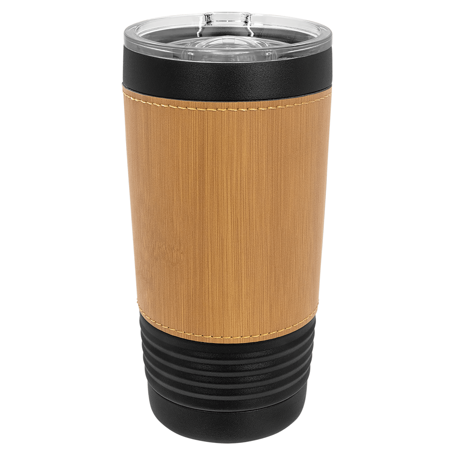Polar Camel 20 oz. Black w/Bamboo Leatherette Tumbler