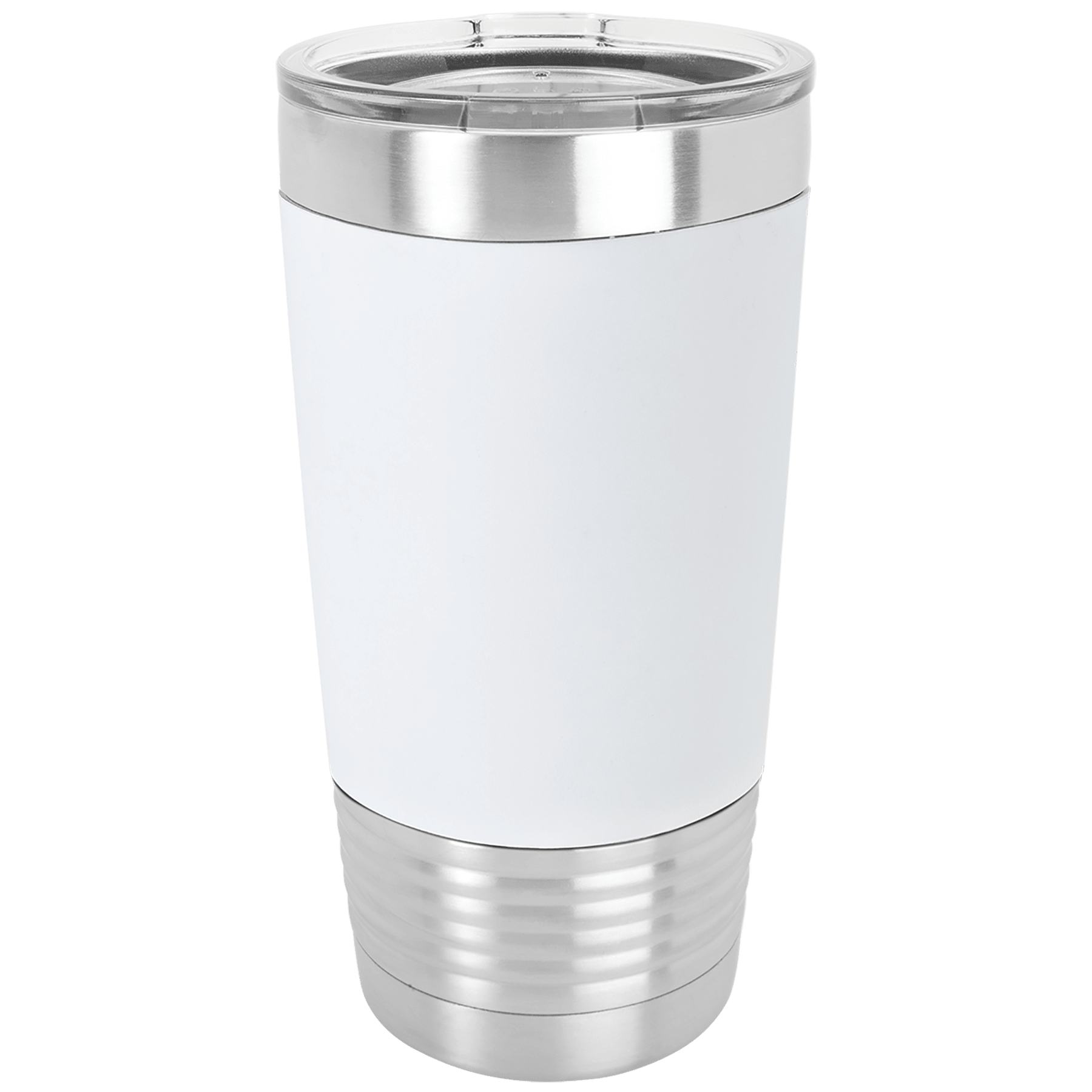 20 oz. Polar Camel White/Black Tumbler w/Silicone Grip