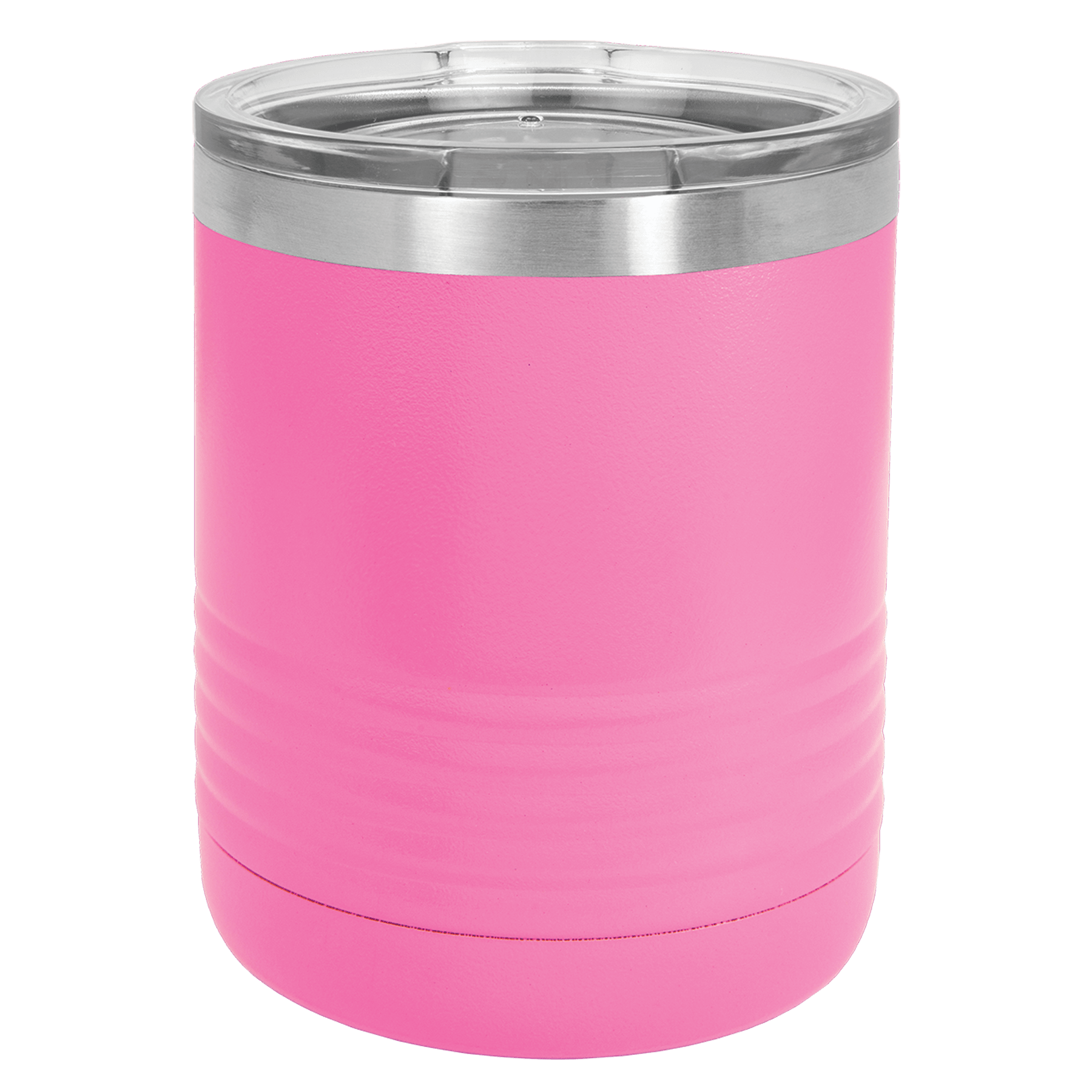 Polar Camel 10 oz. Pink Ringneck Tumbler w/Clear Lid