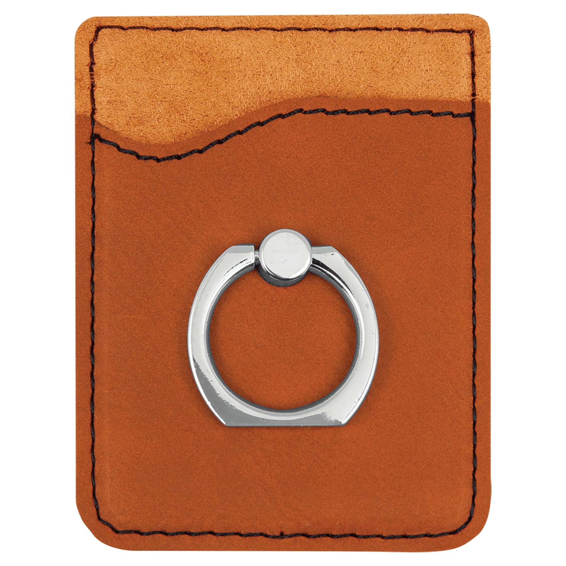 Rawhide Leatherette Phone Wallet with Silver Ring