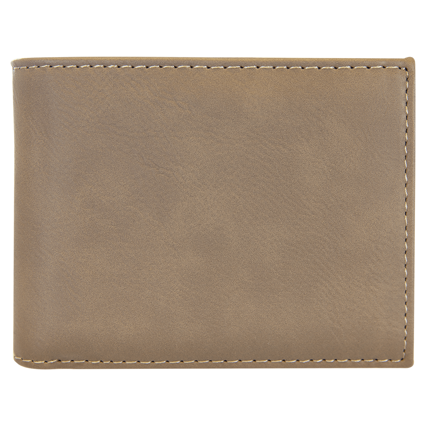 Light Brown Leatherette Bi-Fold Wallet w/Flip ID Display