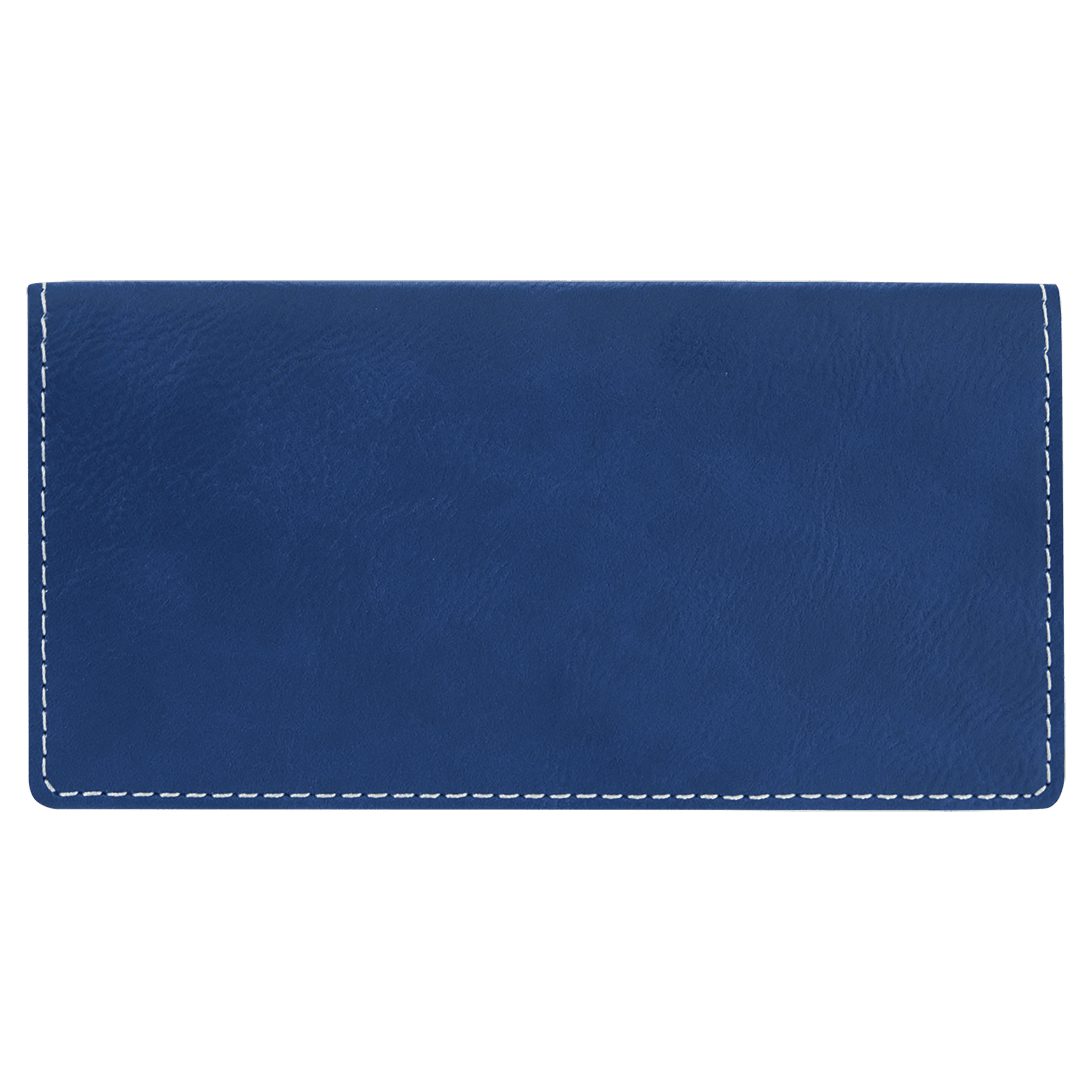 6.75" x 3.5" Blue/Silver Leatherette Checkbook Cover