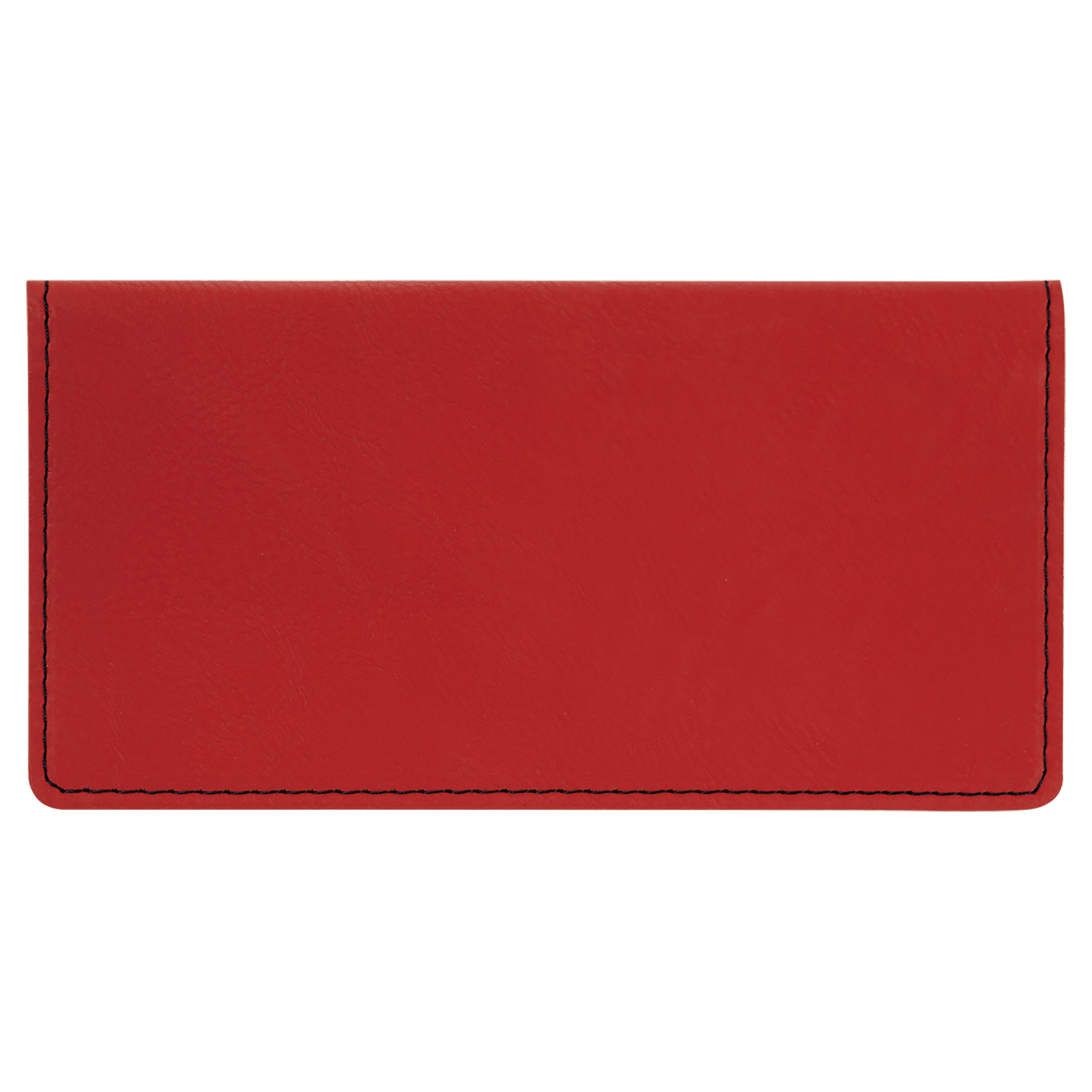 6.75" x 3.5" Red Leatherette Checkbook Cover