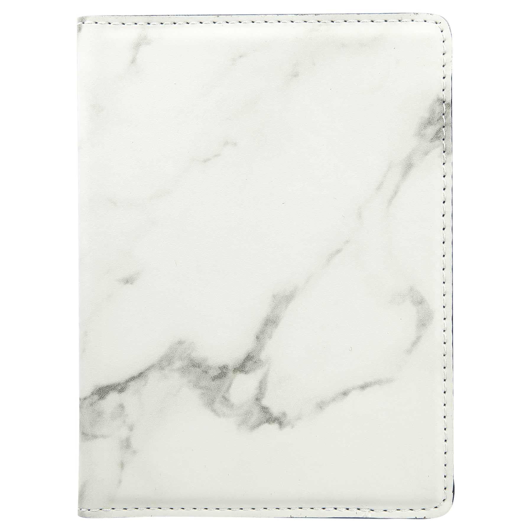 4.25" x 5.5" White Marble Leatherette Passport Holder