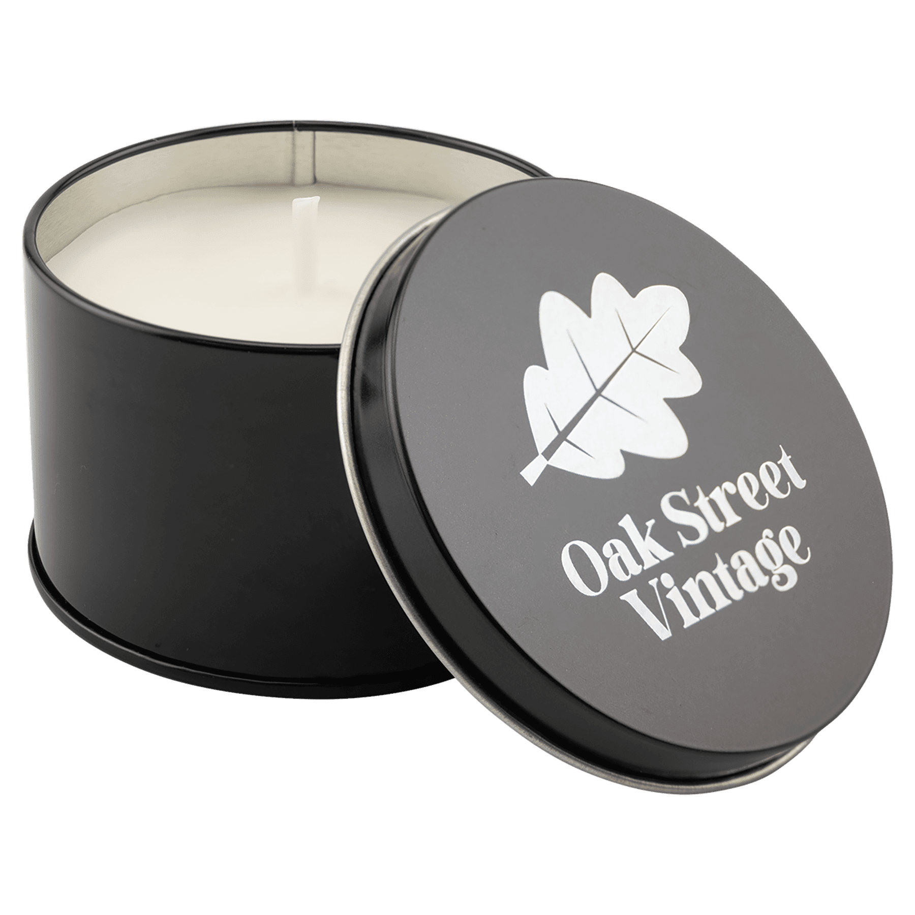 5.3 oz. Candle in a Black Metal Tin - CND02