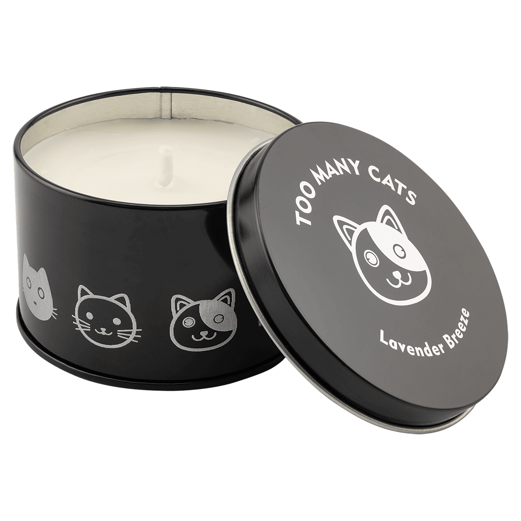 5.3 oz. Candle in a Black Metal Tin - CND02
