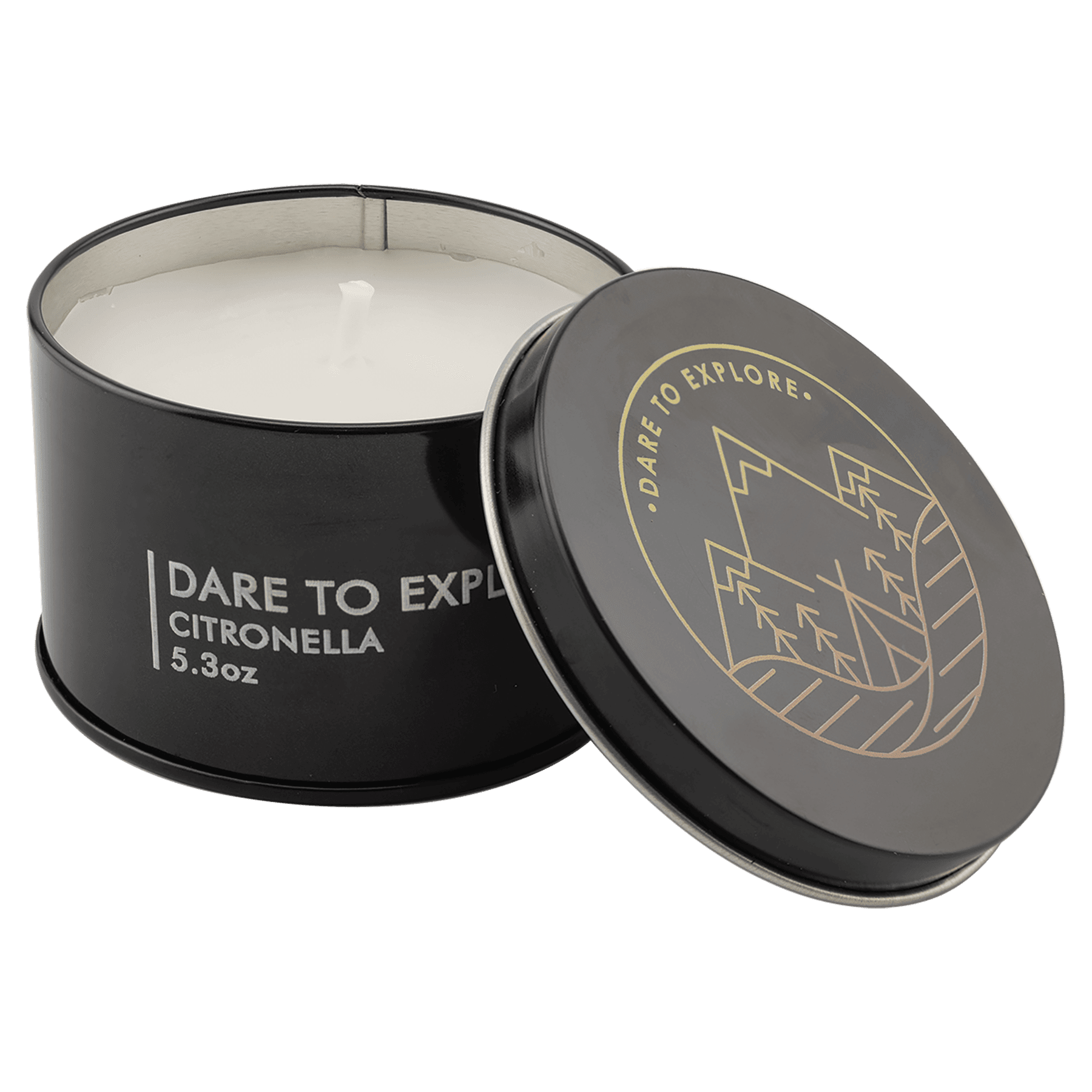 5.3 oz. Candle in a Black Metal Tin - CND02