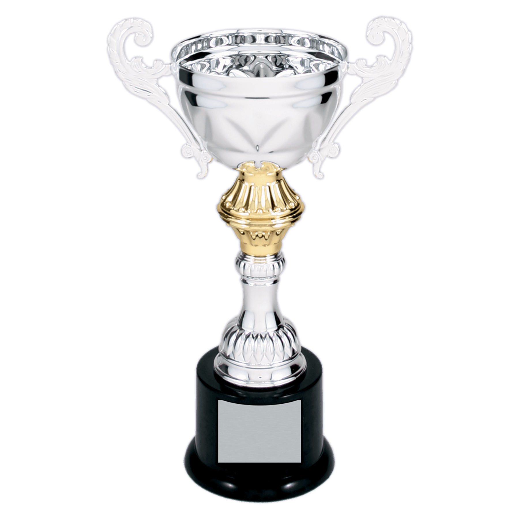 Metal Cup with Handles Trophy on Plastic Base - ACU09