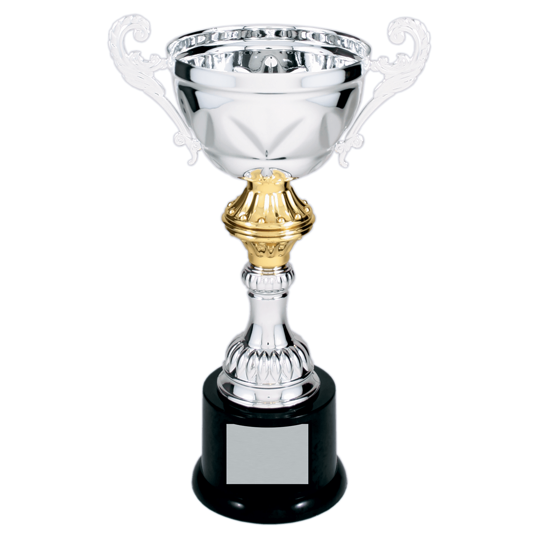 Metal Cup with Handles Trophy on Plastic Base - ACU09