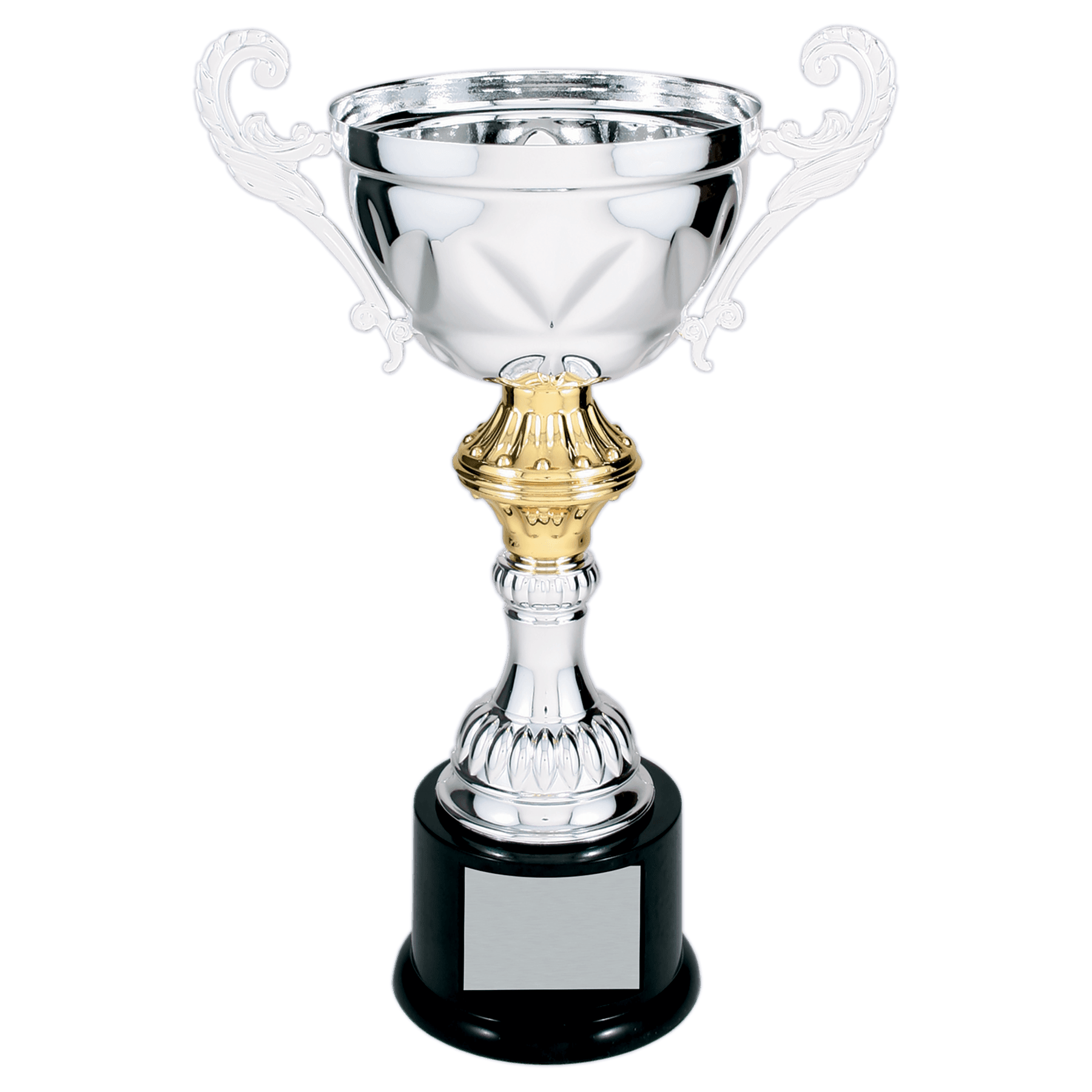 Metal Cup with Handles Trophy on Plastic Base - ACU09