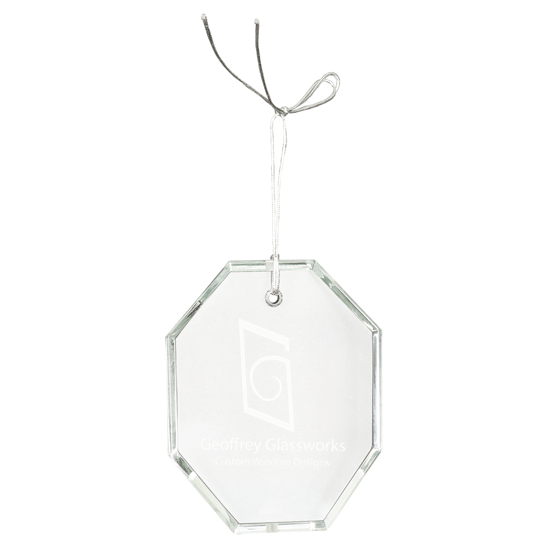 3.5" Crystal Octagon Ornament