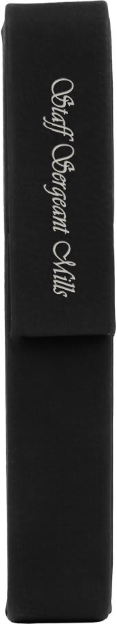 6.5" x 1" Black/Silver Leatherette Single Pen Case