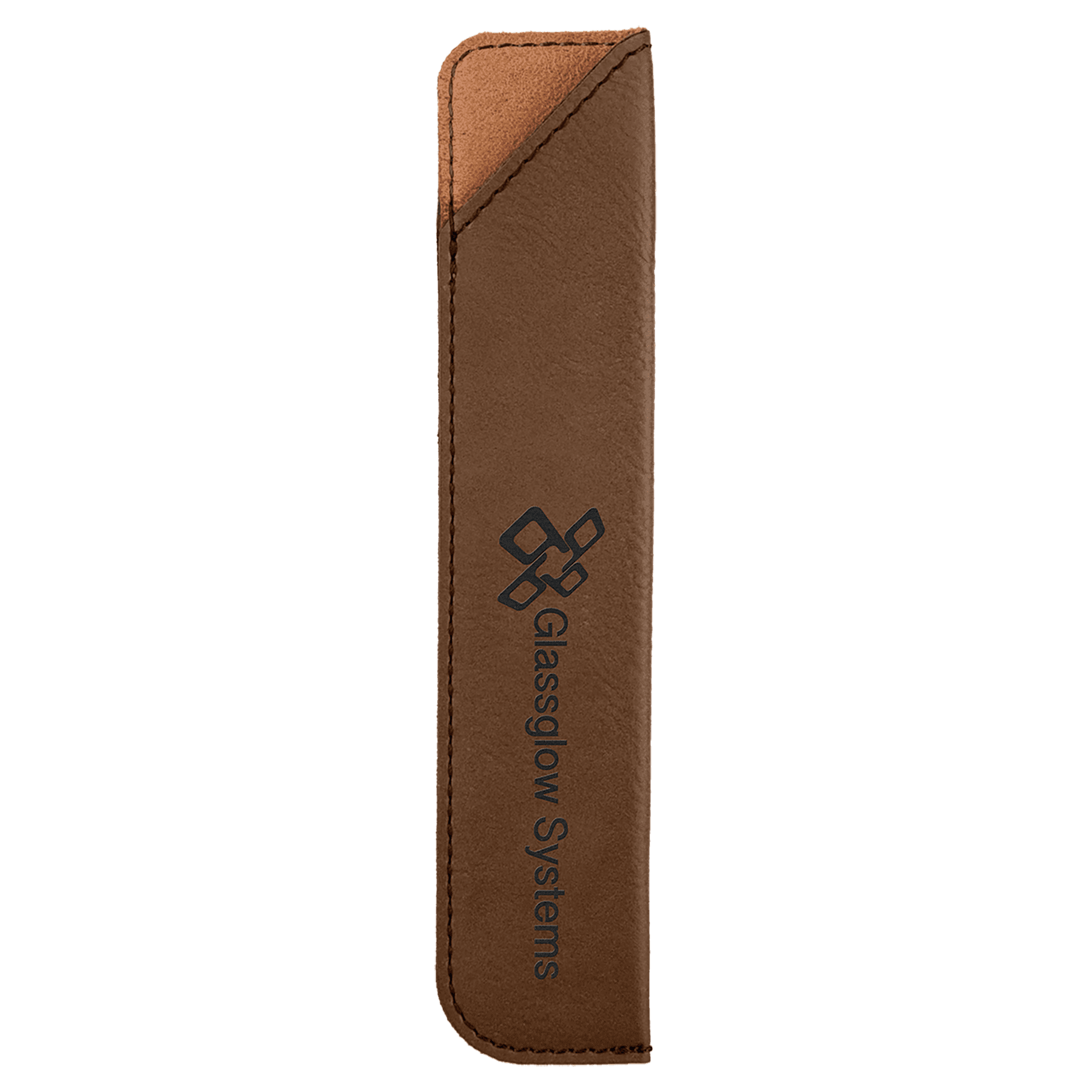 6.25" Dark Brown Leatherette Pen Sleeve