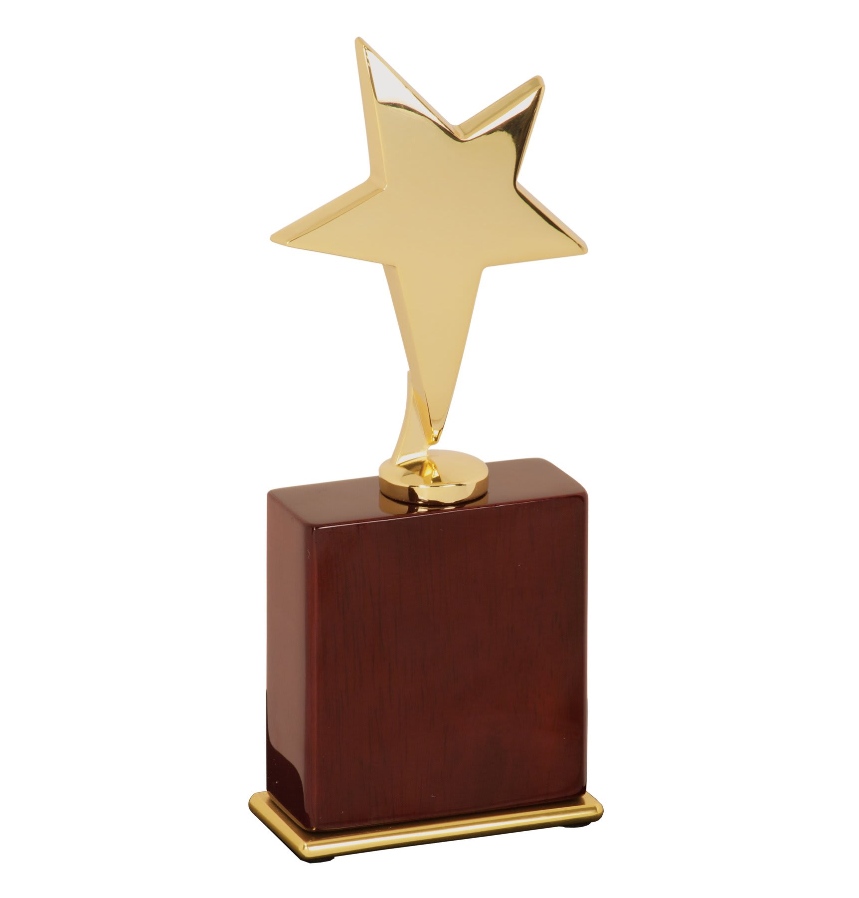 7.5" Gold Star Award on Rosewood Piano Finish Base