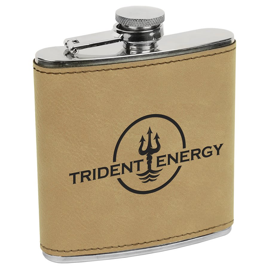6 oz. Leatherette Stainless Steel Flask - FLSK05