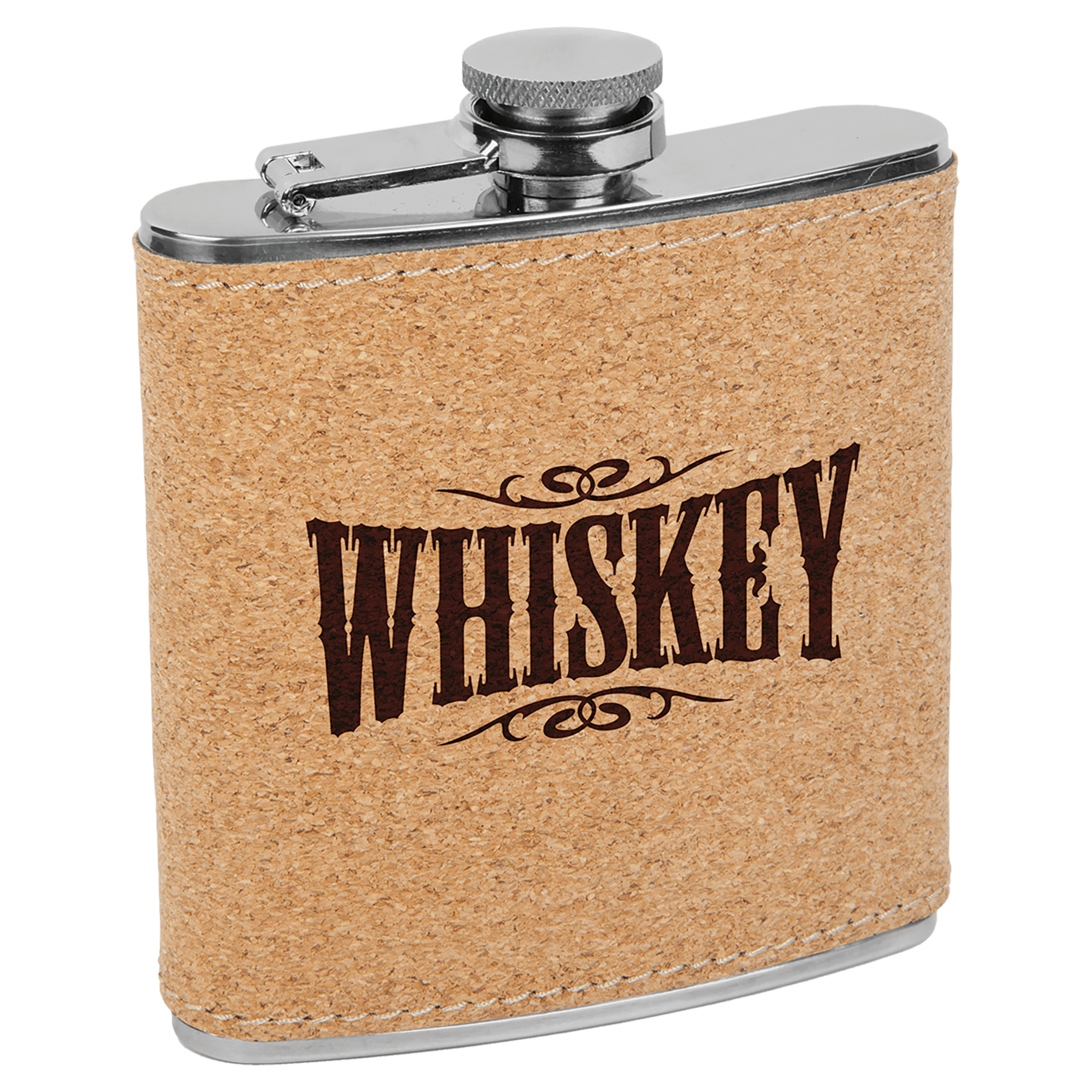 6 oz. Leatherette Stainless Steel Flask - FLSK05