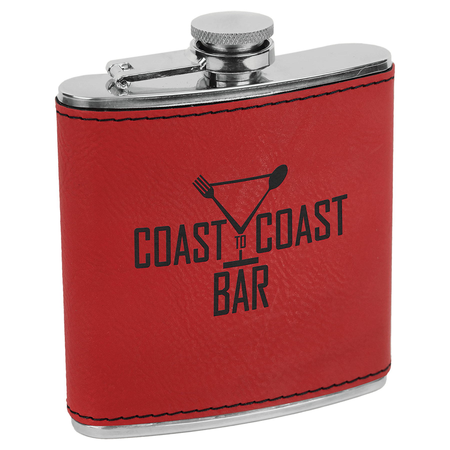 6 oz. Leatherette Stainless Steel Flask - FLSK05