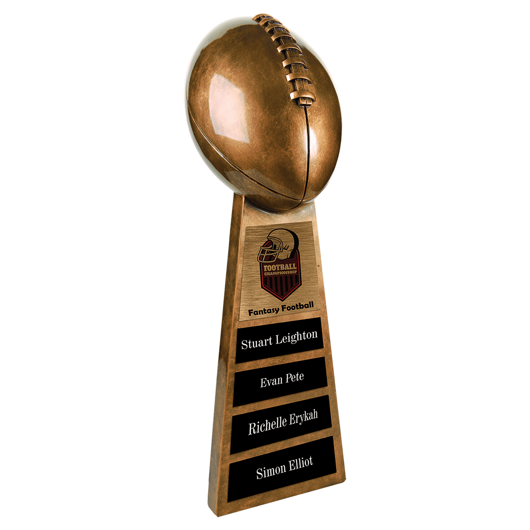 15" Antique Gold Football Resin