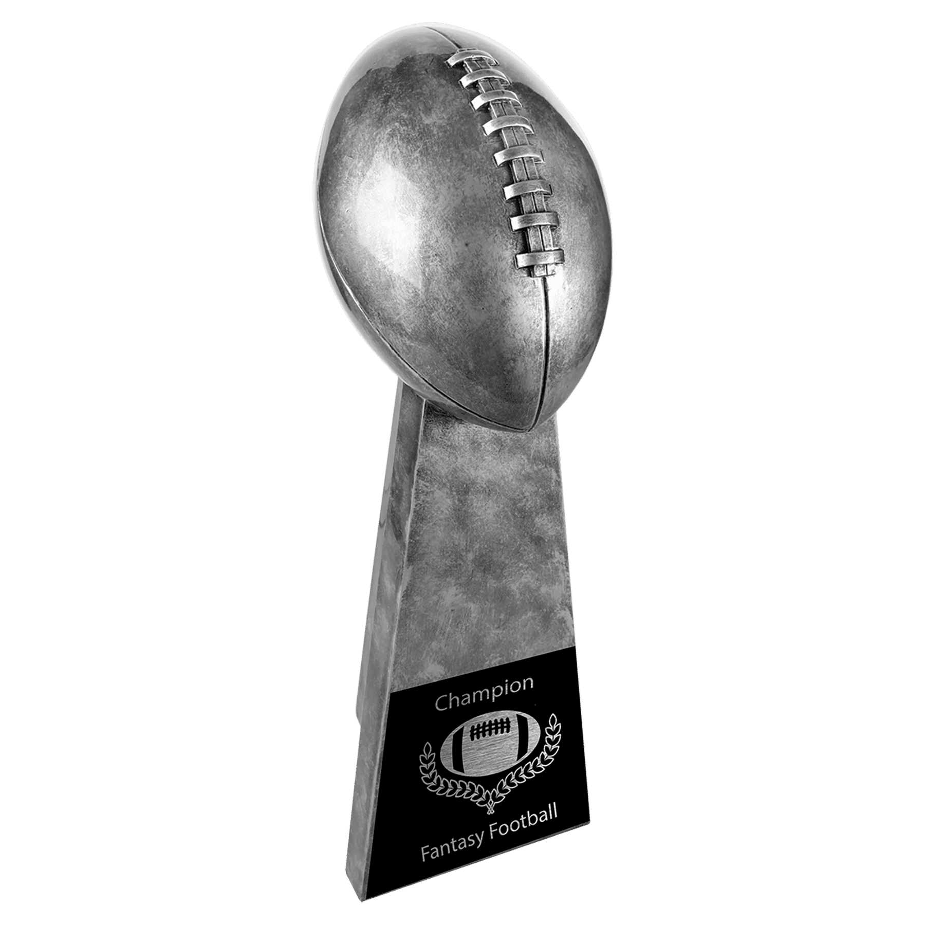 10.25" Antique Silver Football Resin