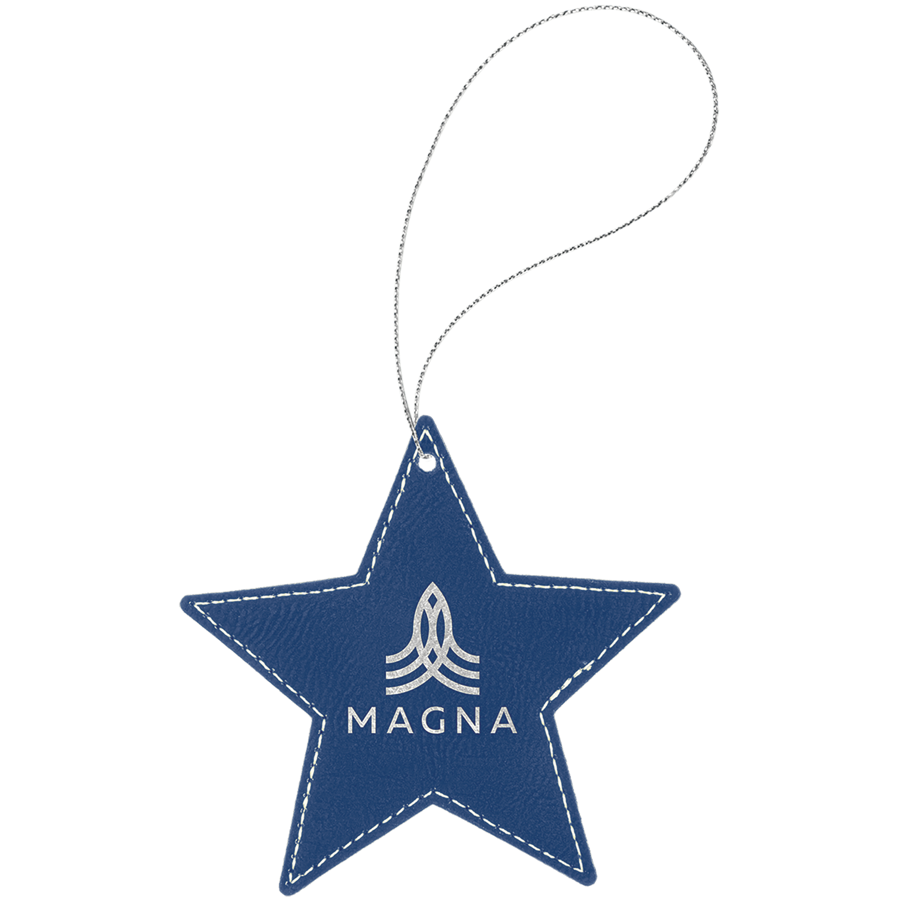 Leatherette Star Ornament with String - OL04