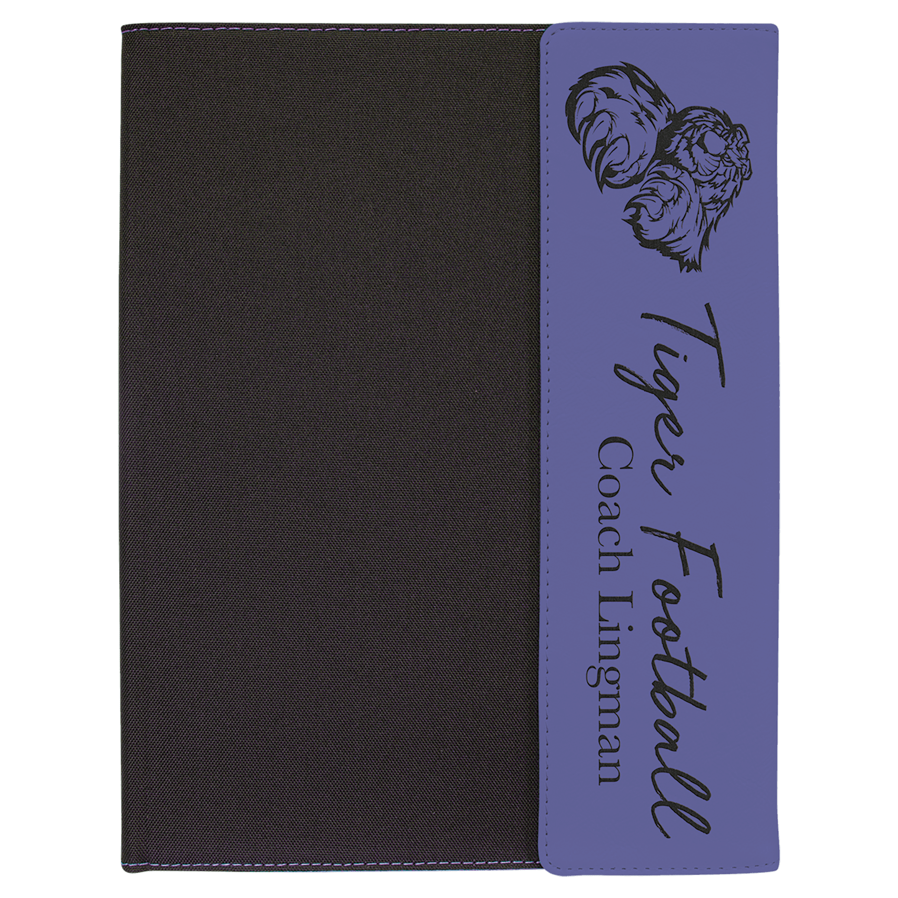 9.5" x 12" Purple Leatherette / Black Canvas Portfolio