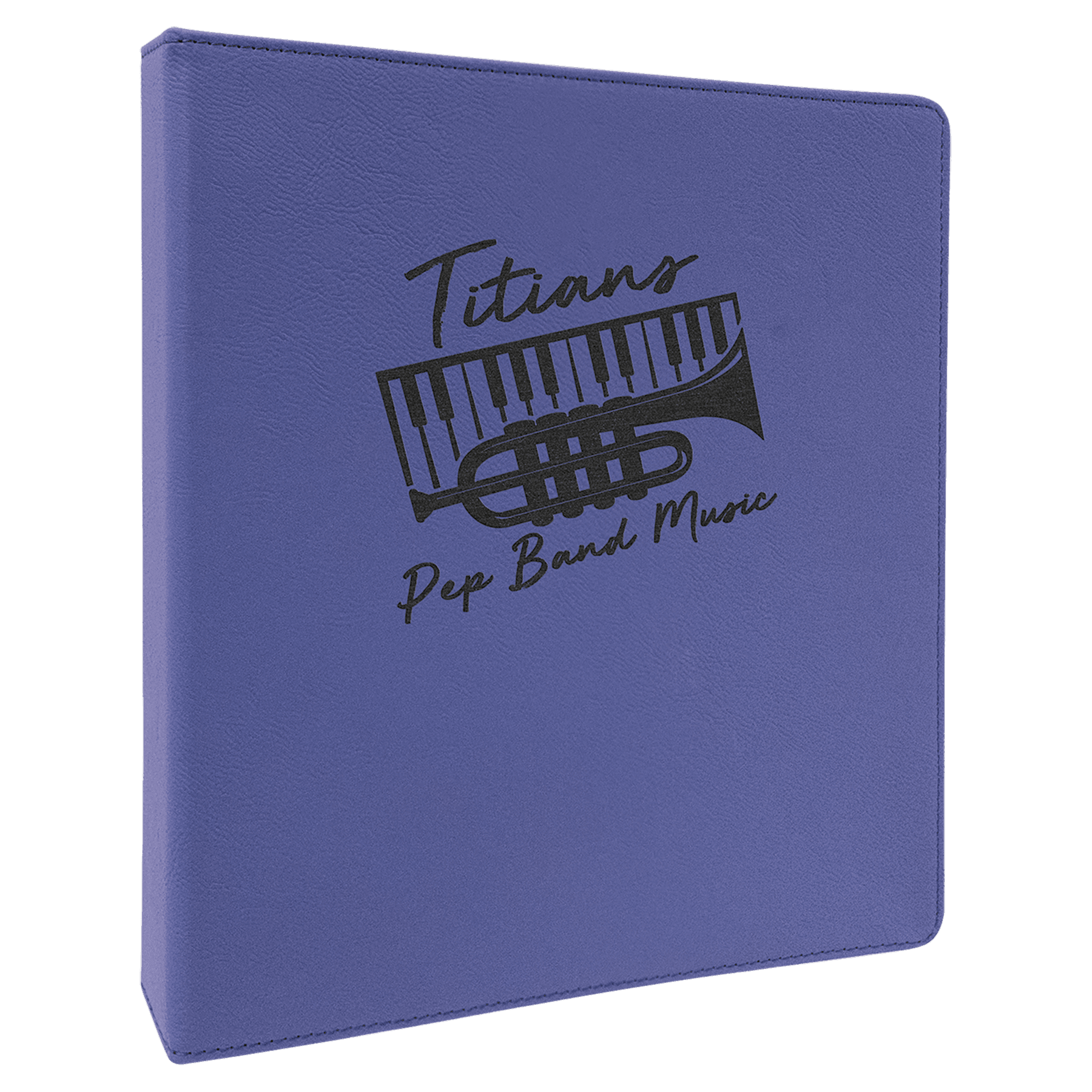 Purple/Black Leatherette 3 Ring Binder w/1" Slant D Rings