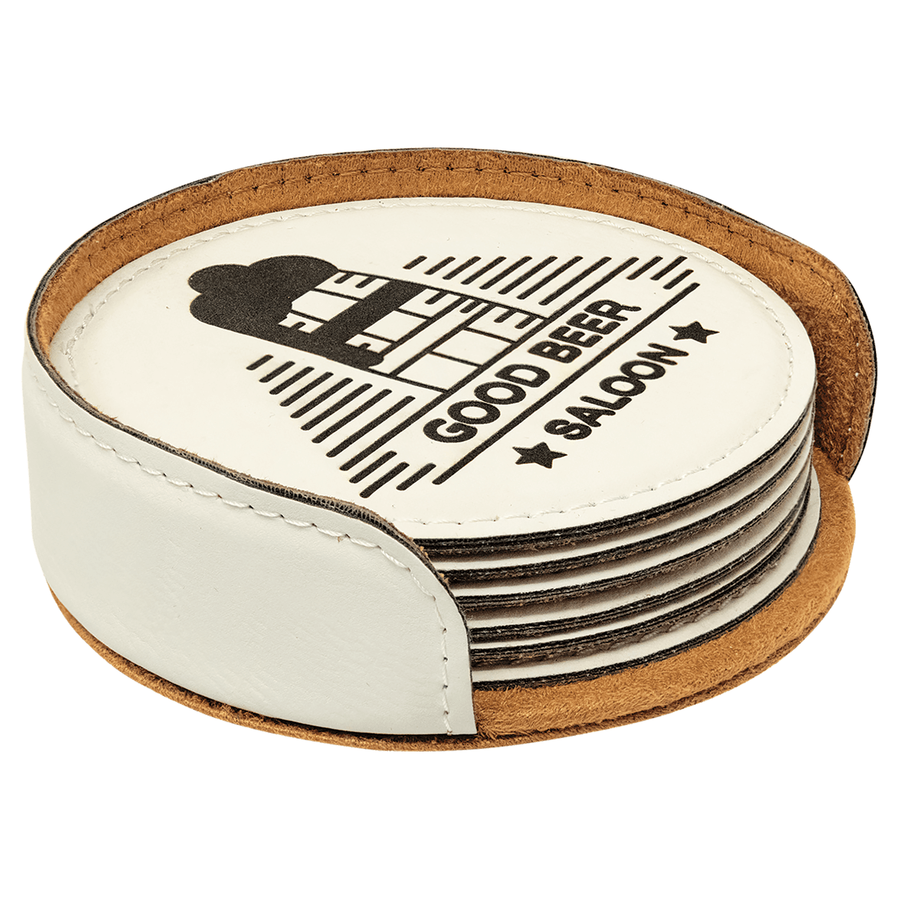 Leatherette 6 Coaster Set - CST19