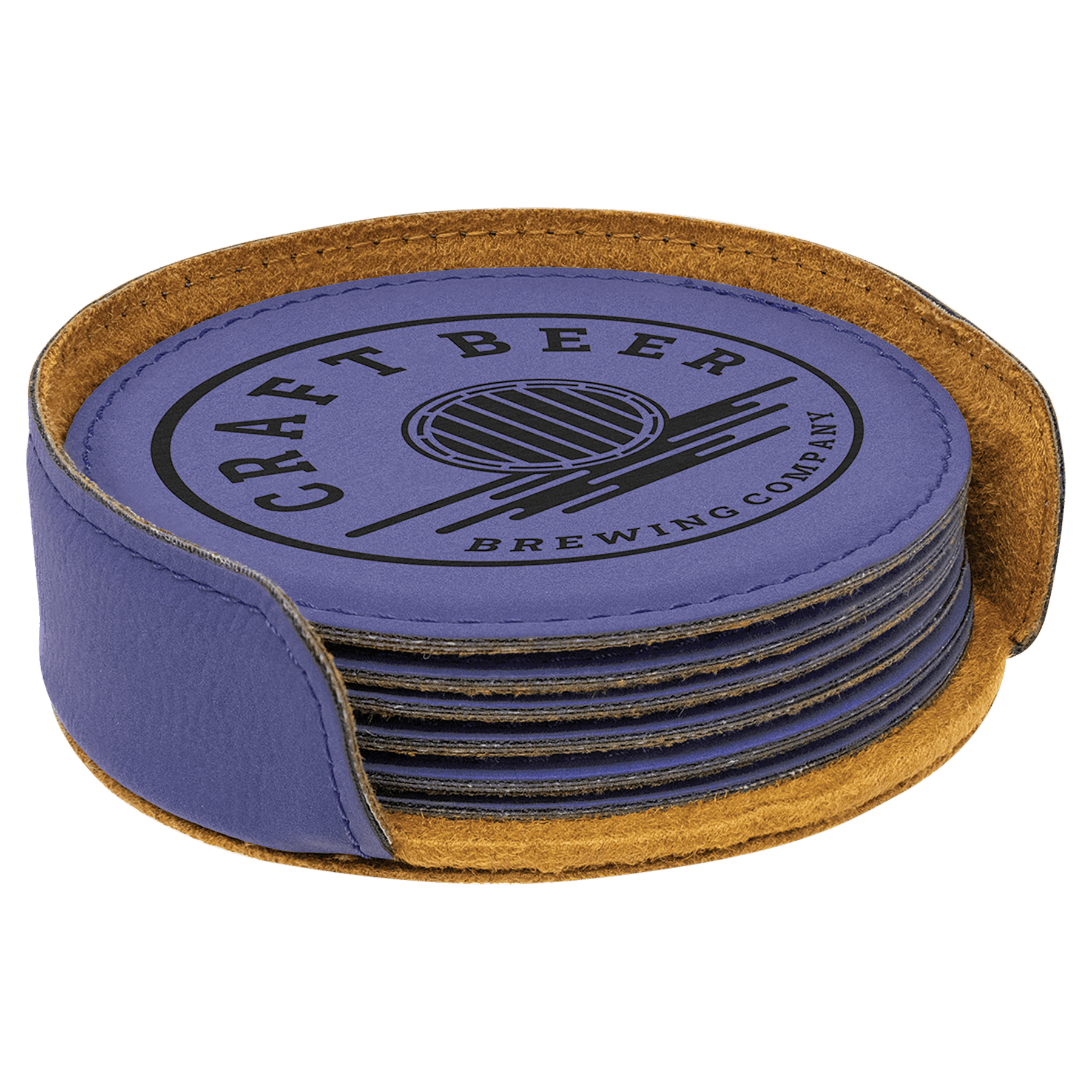Leatherette 6 Coaster Set - CST19