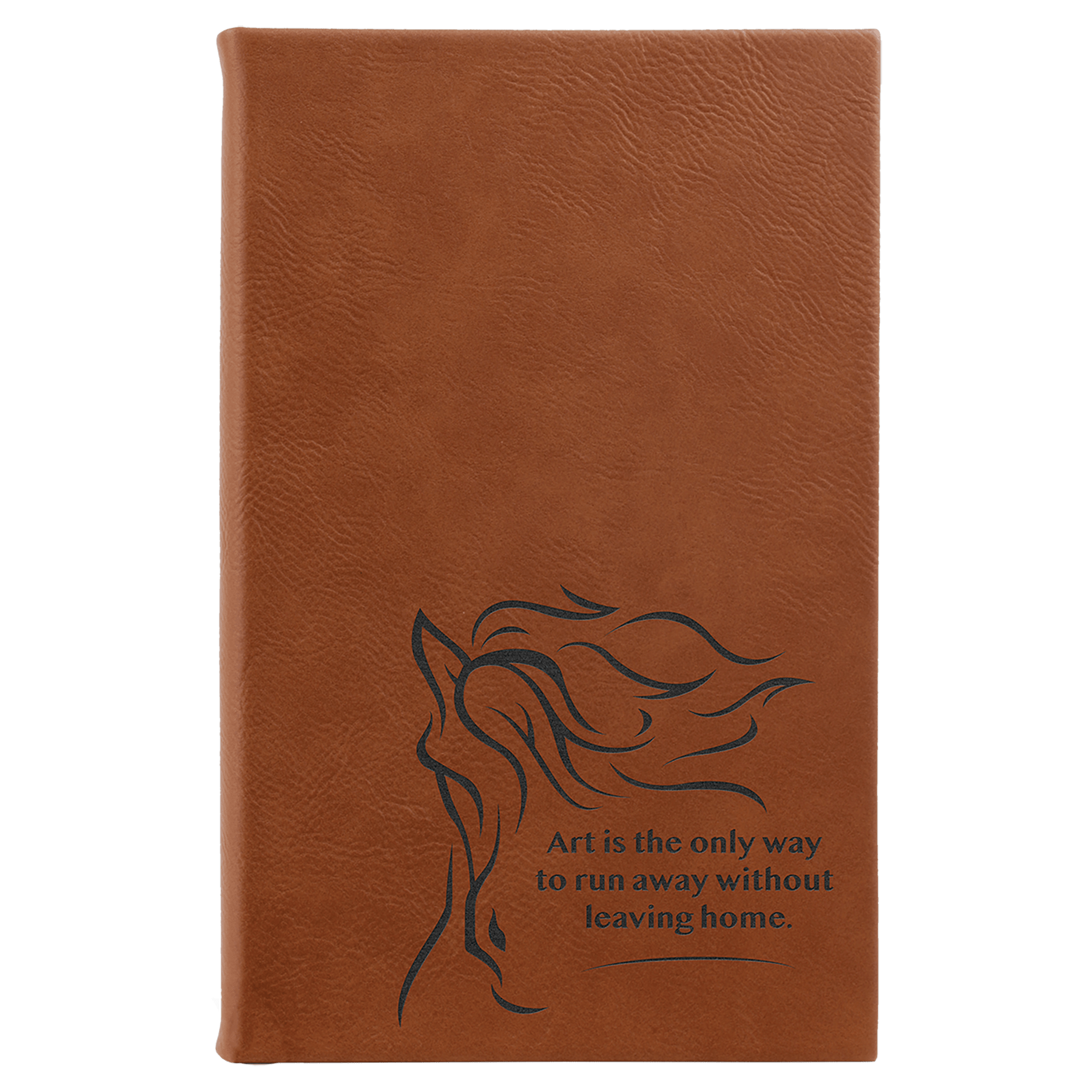 Rawhide Leatherette Sketch Book with Unlined Notepad