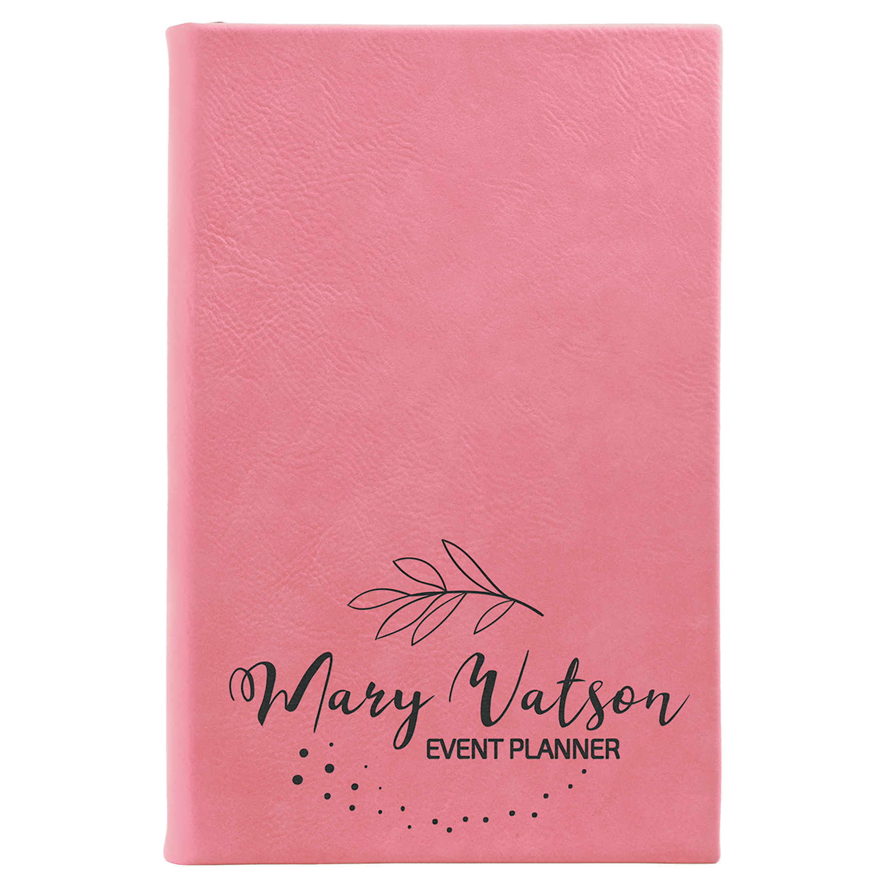 5.25" x 8.25" Pink Leatherette Sketch Book w/Unlined Notepad