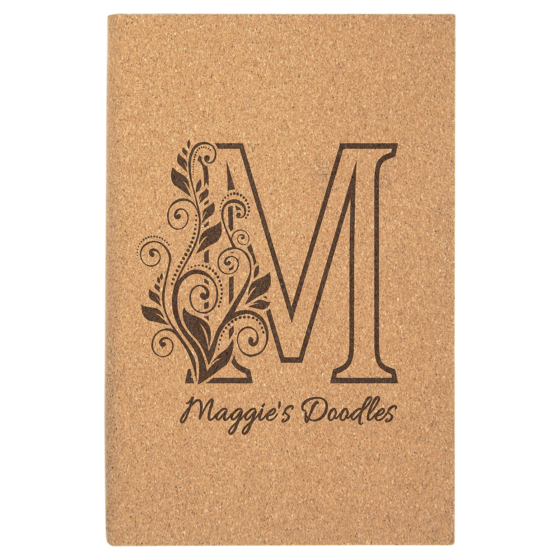 5.25" x 8.25" Cork Sketch Book with Unlined Notepad