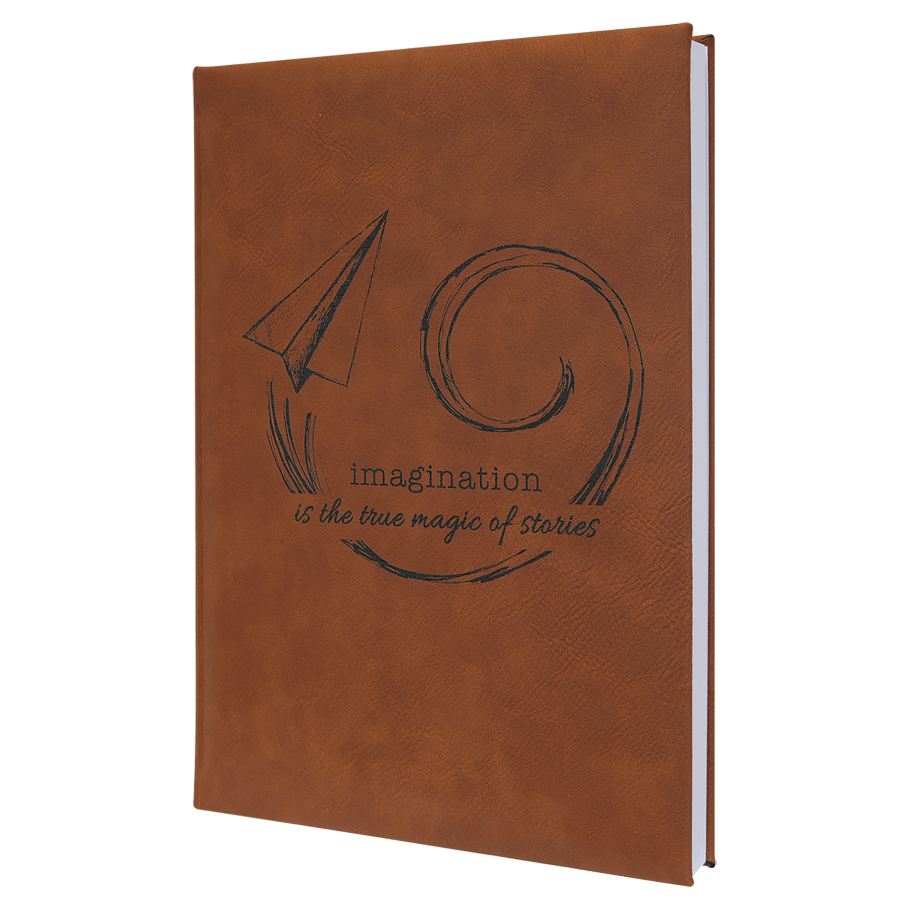 7" x 9.75" Rawhide Leatherette Journal with Lined Notepad