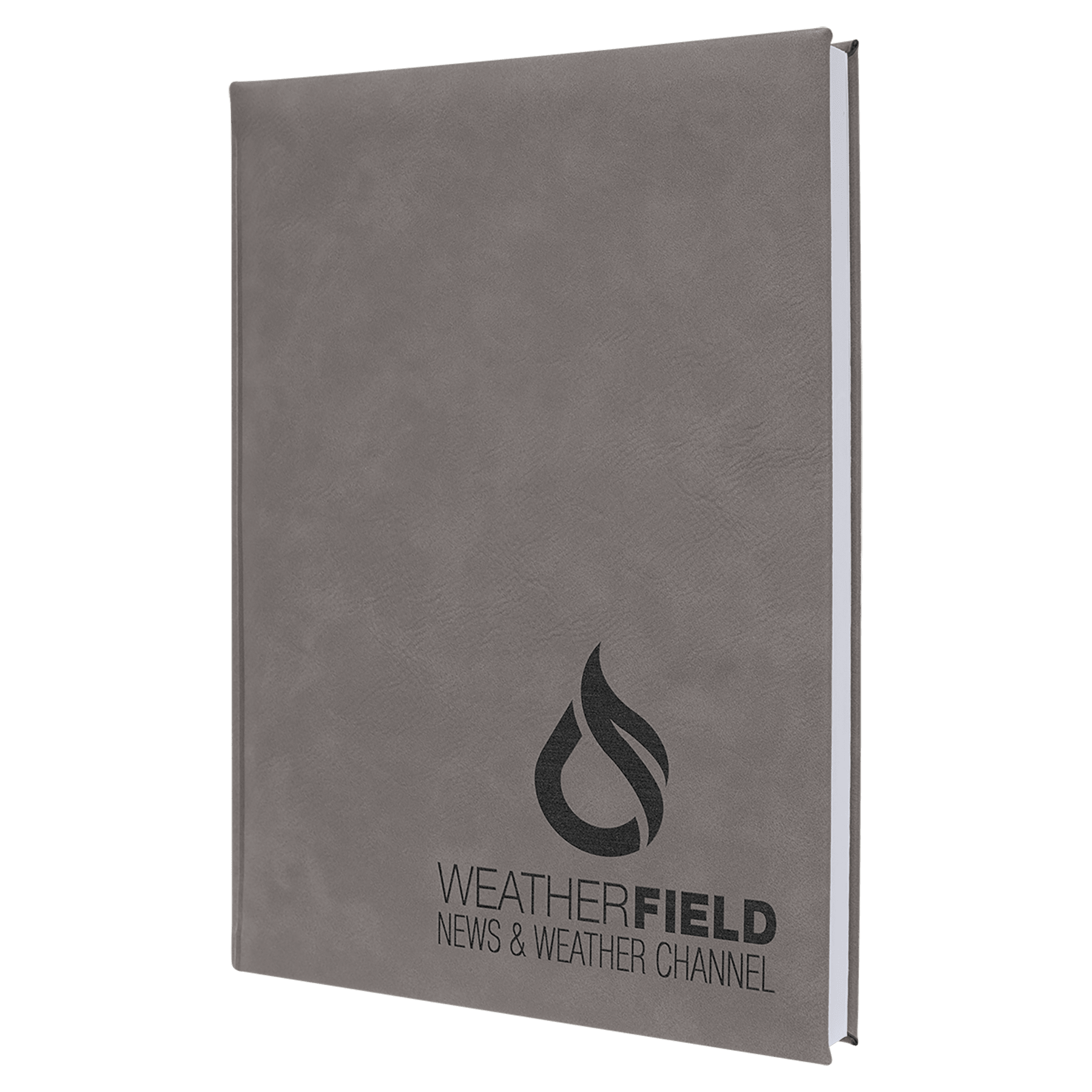 7" x 9.75" Gray Leatherette Journal with Lined Notepad