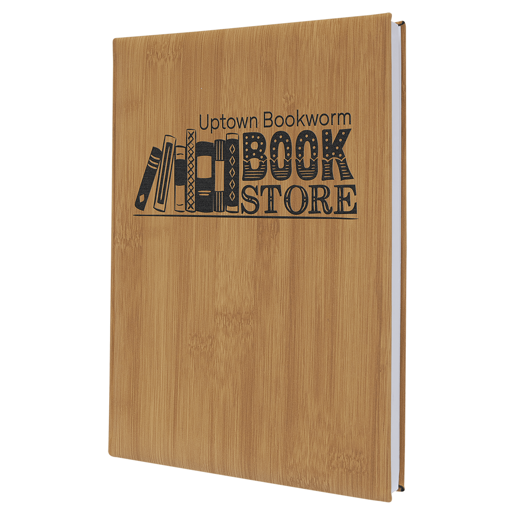 7" x 9.75" Bamboo Leatherette Journal with Lined Notepad