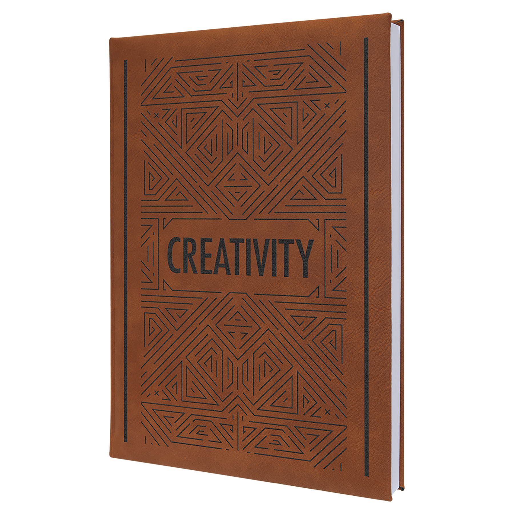 7" x 9.75" Rawhide Leatherette Sketch Book w/Unlined Notepad