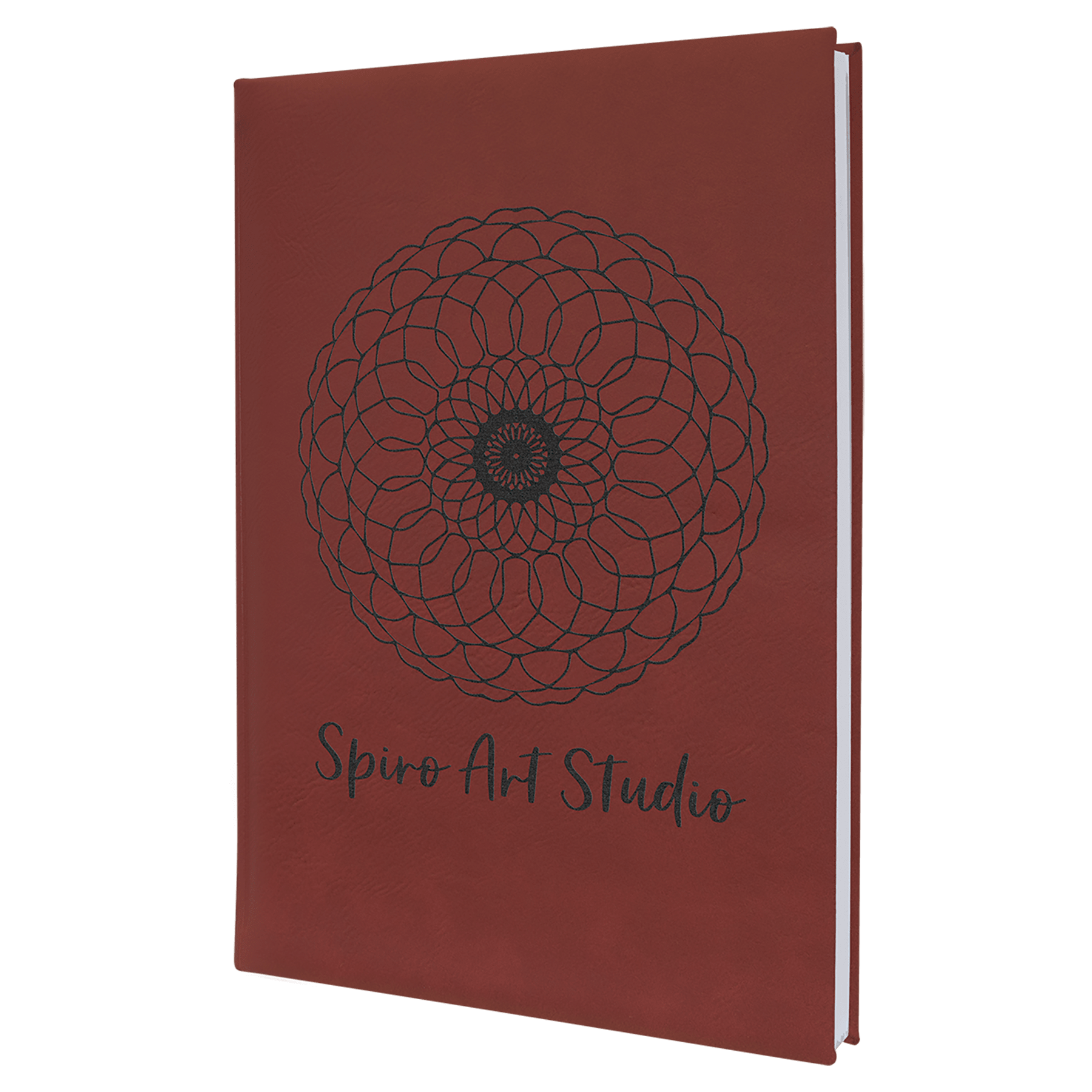 7" x 9.75" Rose Leatherette Sketch Book with Unlined Notepad