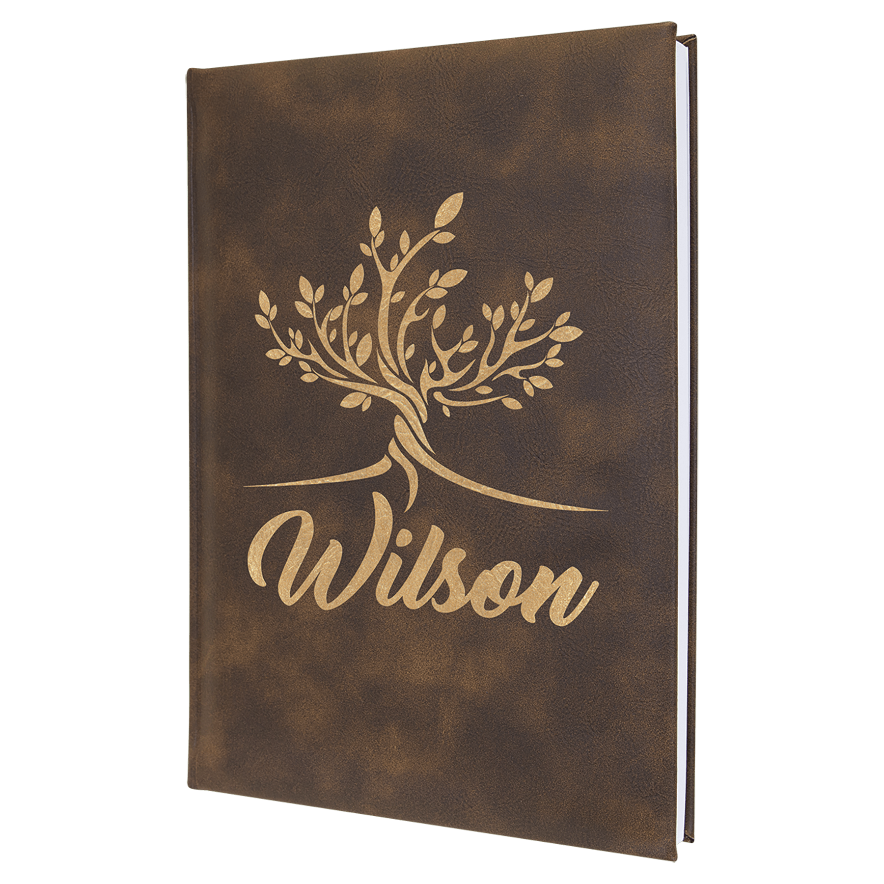Rustic/Gold Leatherette Sketch Book with Unlined Note pad