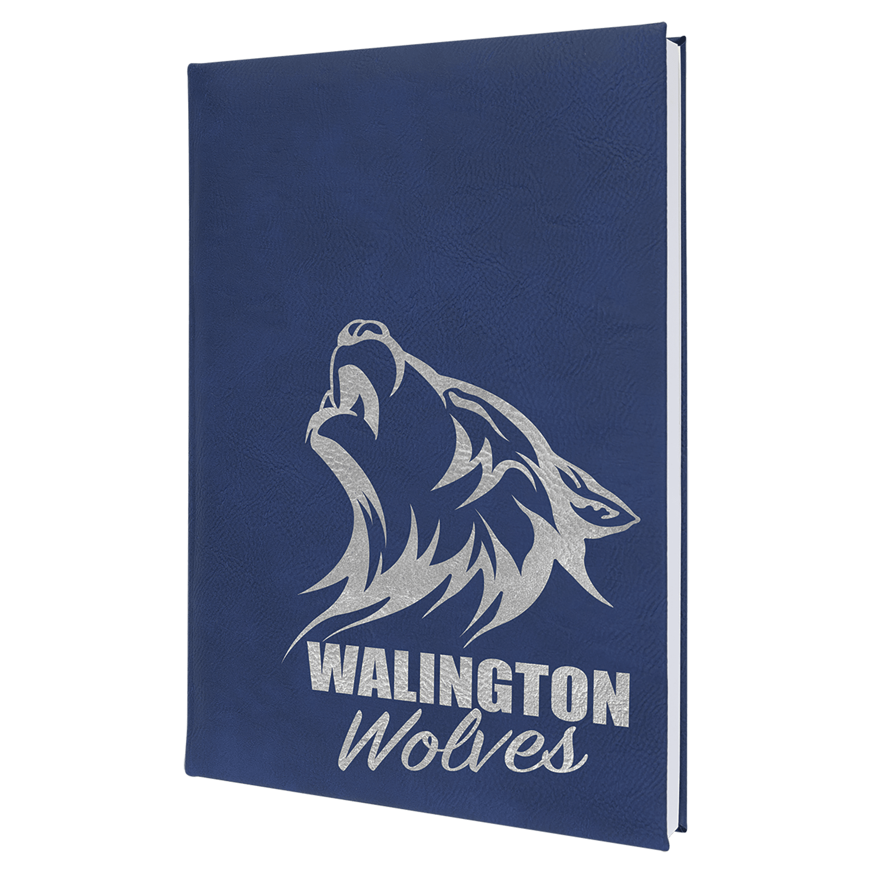 Blue/Silver Leatherette Sketch Book with Unlined Notepad