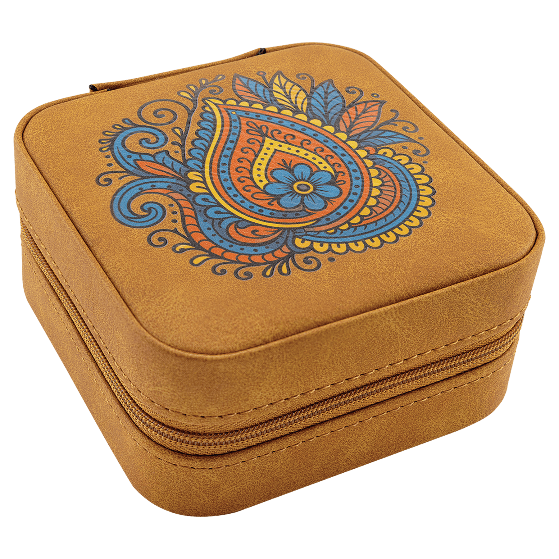 Leatherette Travel Jewelry Box with Black Lining - JWL05
