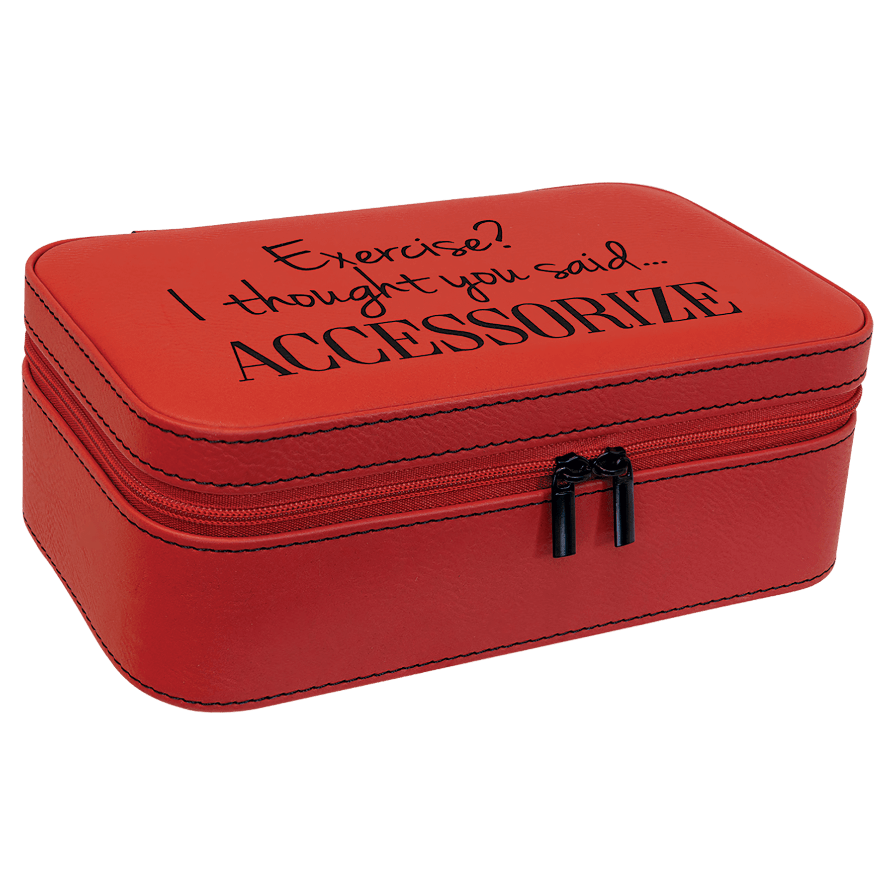 7.5" X 4.5" Red Leatherette Jewelry Box