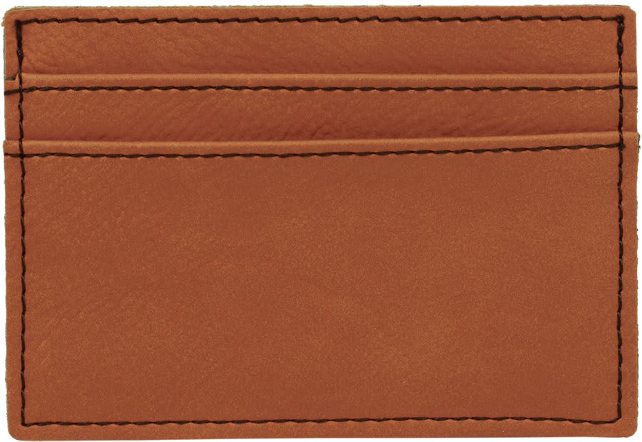 4" x 2.75" Rawhide Leatherette Wallet Clip