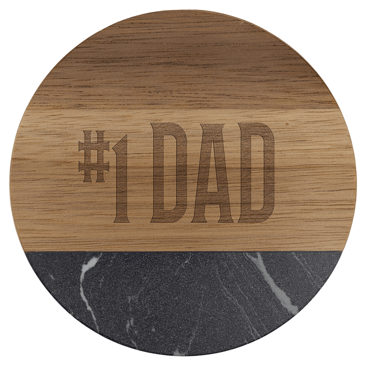 Acacia and Marble Coaster