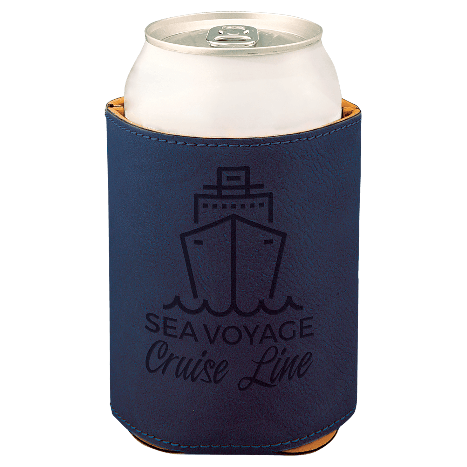 3.75" Blue/Black Leatherette Beverage Holder