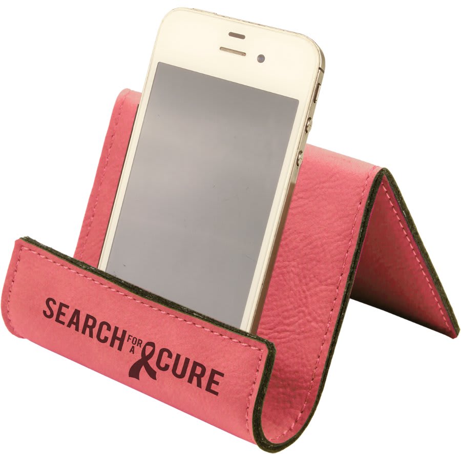 3.5" x 2.5" Pink Leatherette Holder Easel
