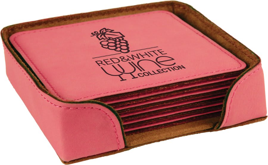 Leatherette 6 Coaster Set - CST19