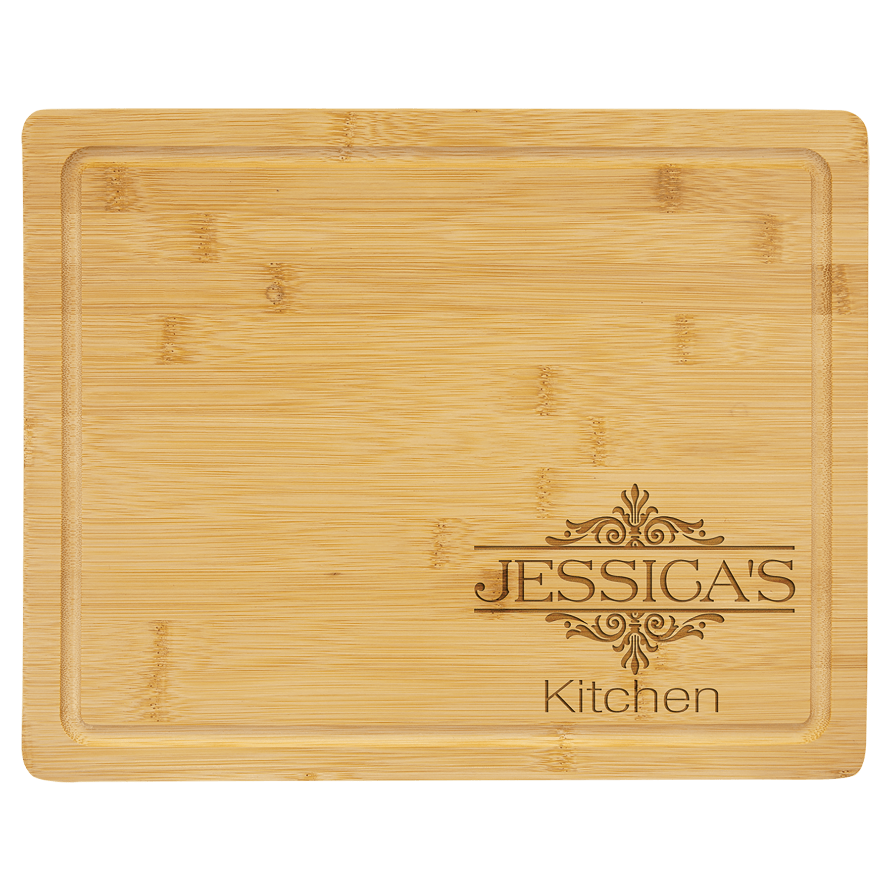 13.75" x 11" Bamboo Cutting Board with Drip Ring