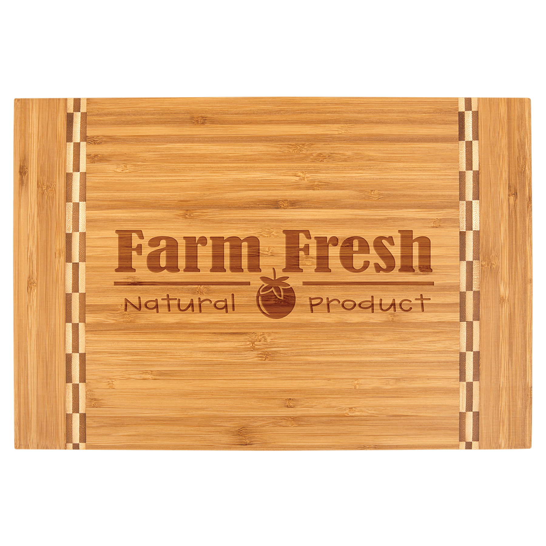 15" x 10.25" Bamboo Cutting Board with Butcher Block Inlay