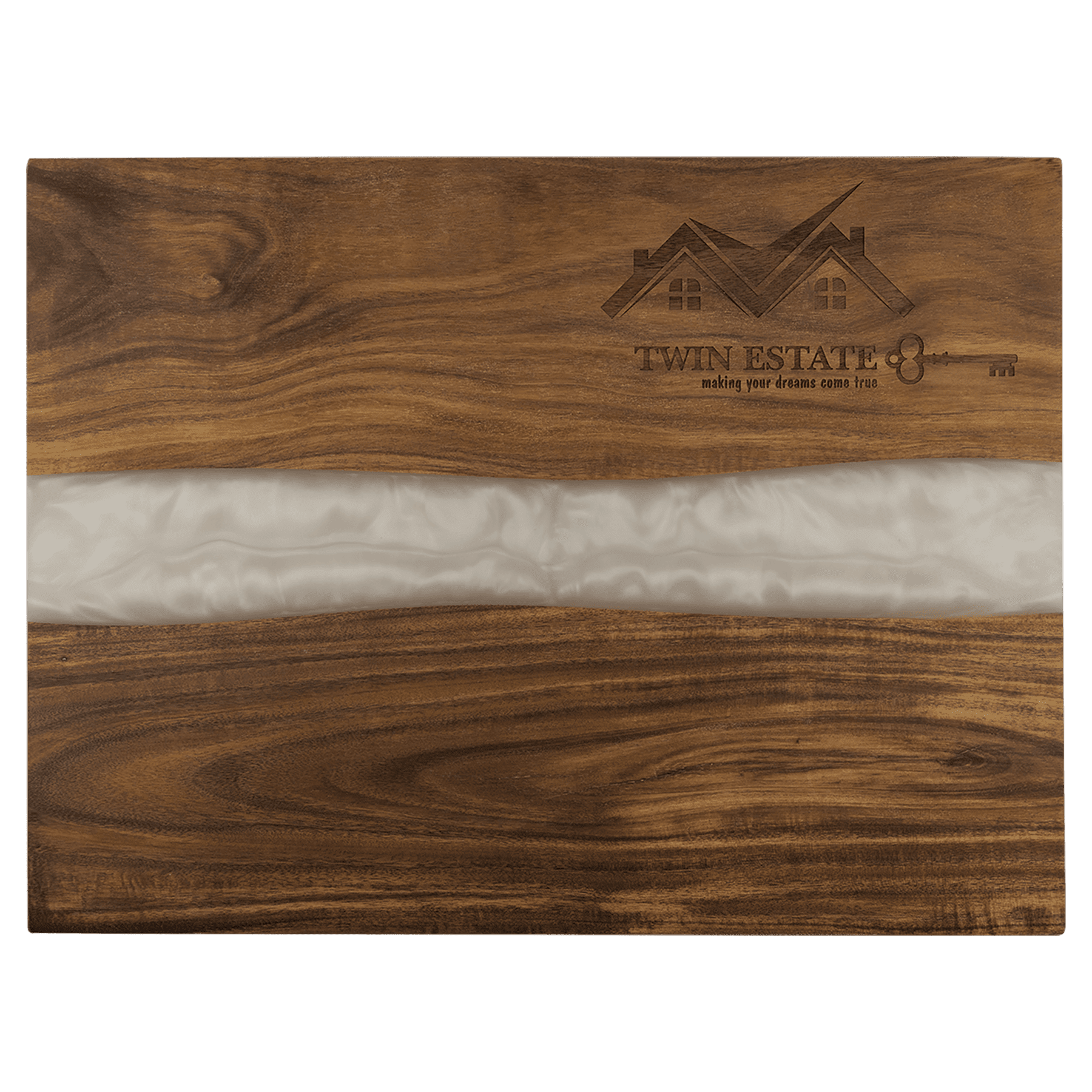 Acacia with Pearl Resin Serving Board - BA11
