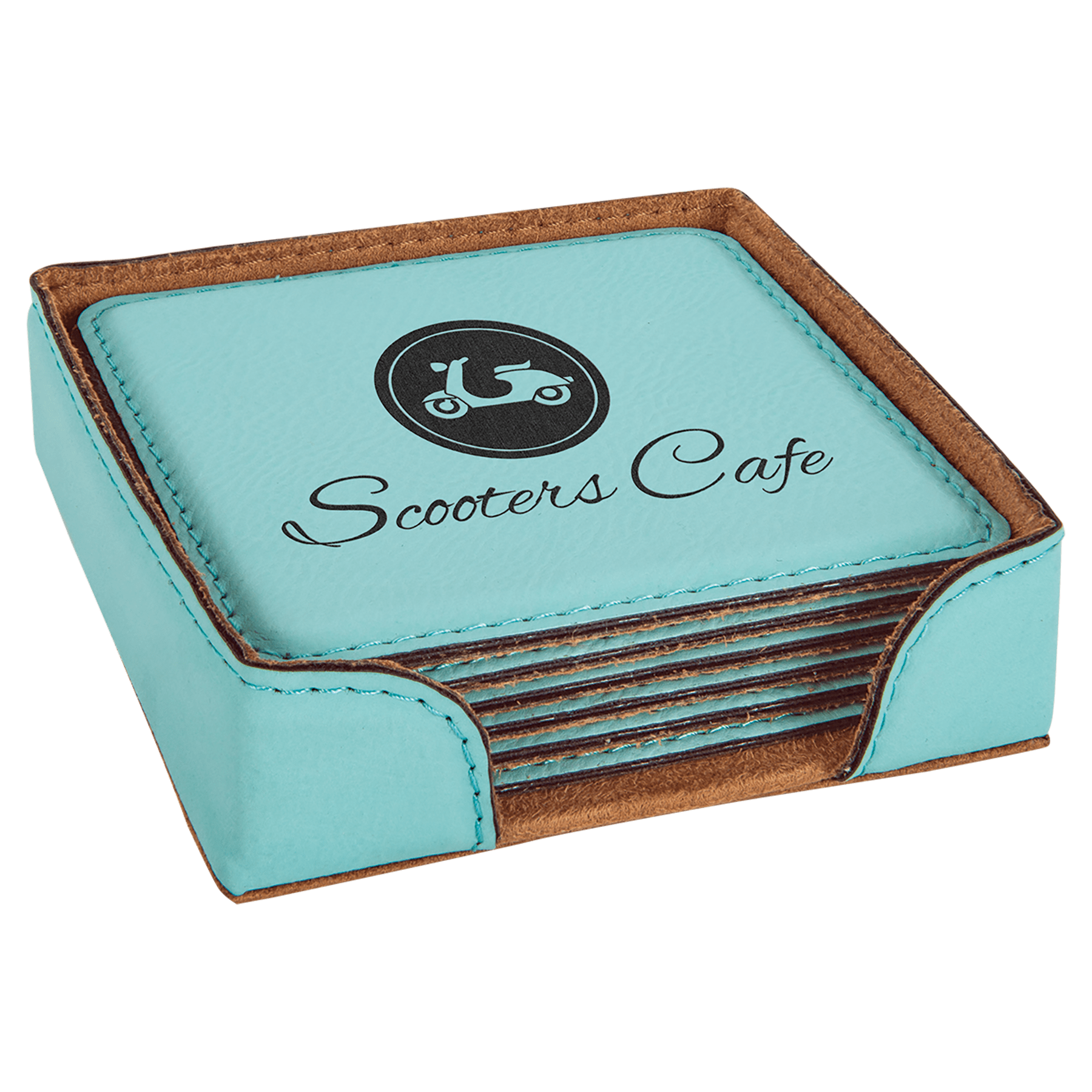 Leatherette 6 Coaster Set - CST19